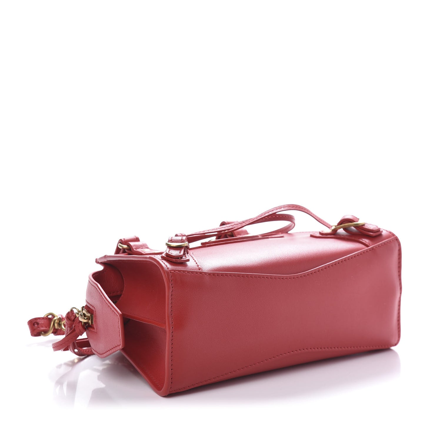 Smooth Calfskin Neo Classic Brass Hardware Mini City Red