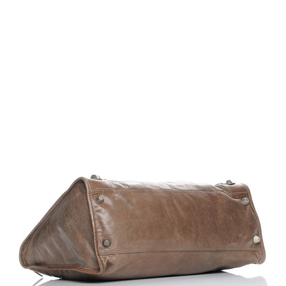 Balenciaga Agneau Giant 21 Silver Hardware Weekender Noix 4 of 8