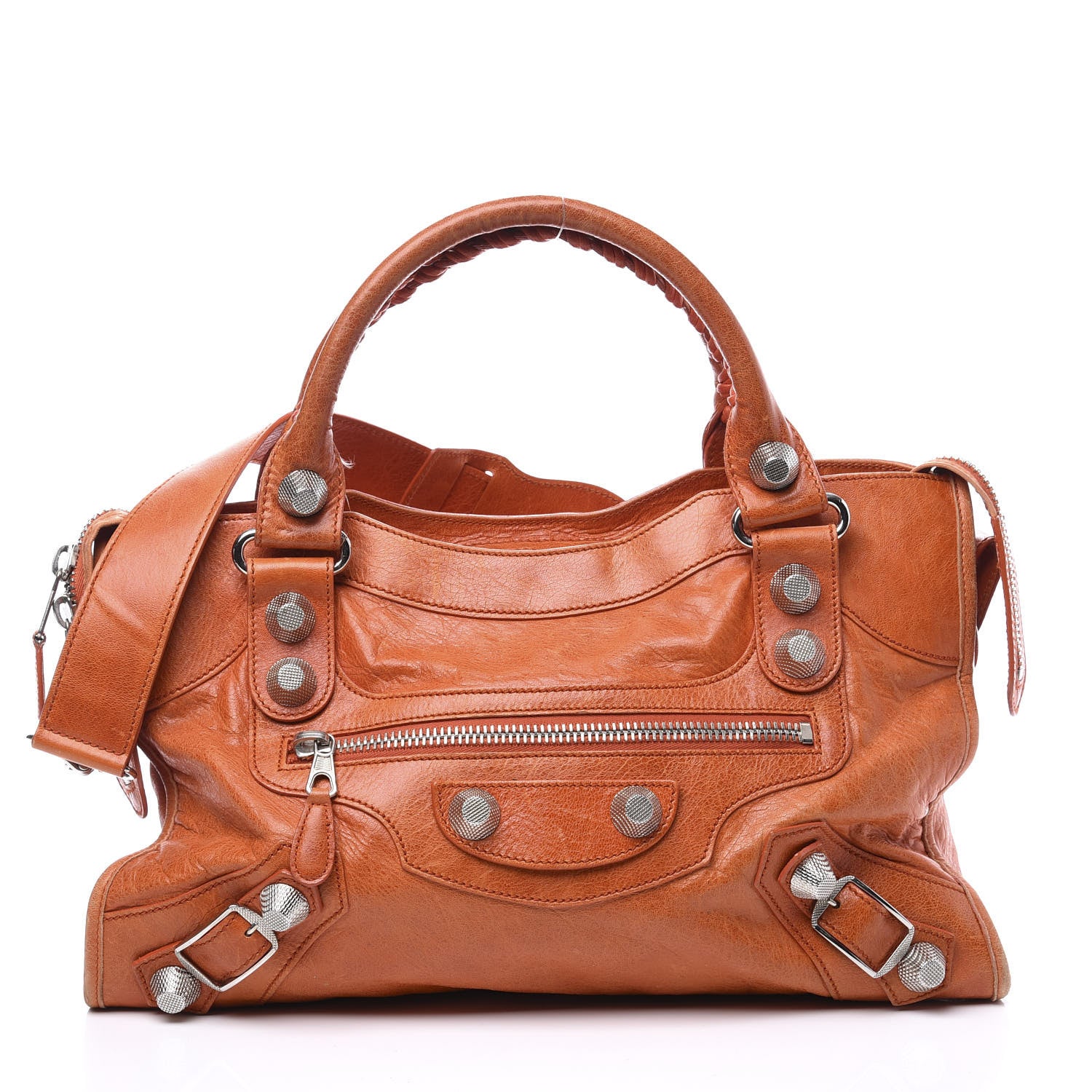 Balenciaga Agneau Giant 21 Silver Hardware City Mandarine 2 of 11