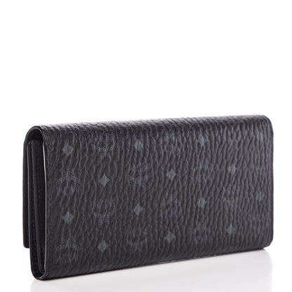 MCM Visetos Continental Flap Wallet Black 3 of 9