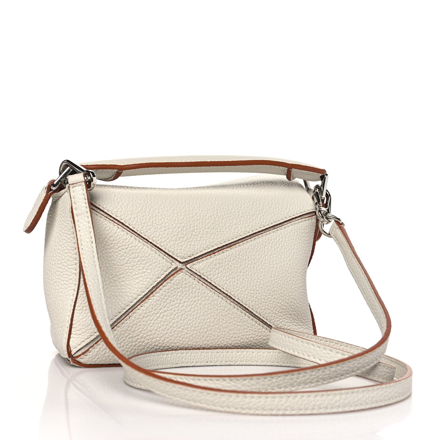 Calfskin Mini Puzzle Bag Soft White