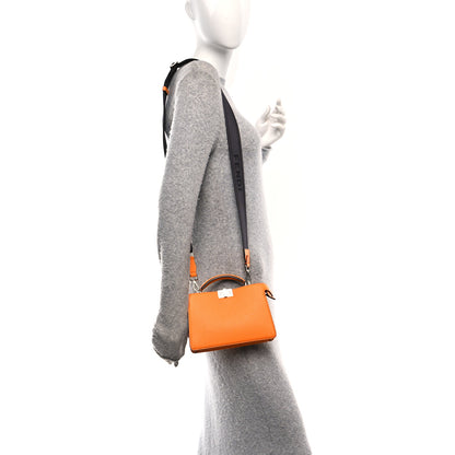 Fendi Cuoio Romano Vitello Cover Bi-Color Peekaboo I See U X Cross Satchel Orange 2 of 10