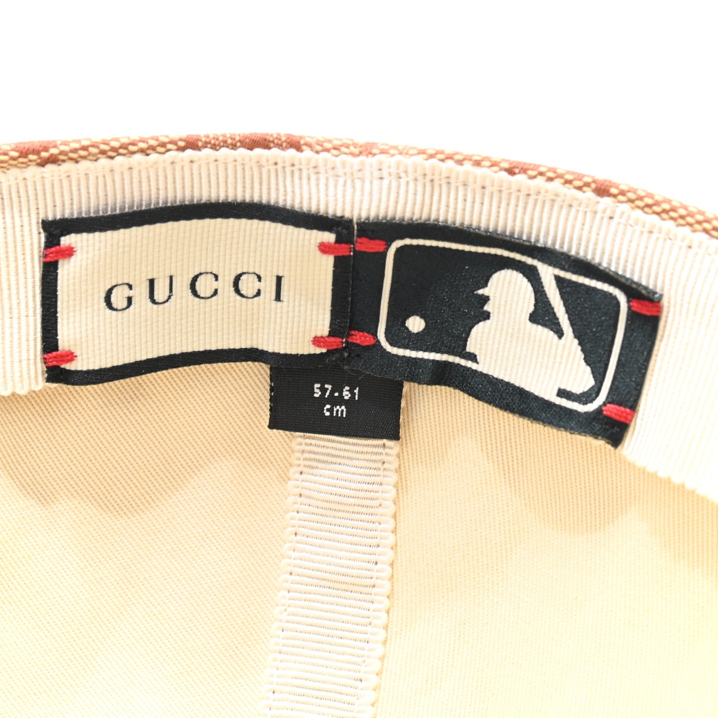 X MLB Monogram SF Giants Baseball Hat 57-61 Beige Ruggine