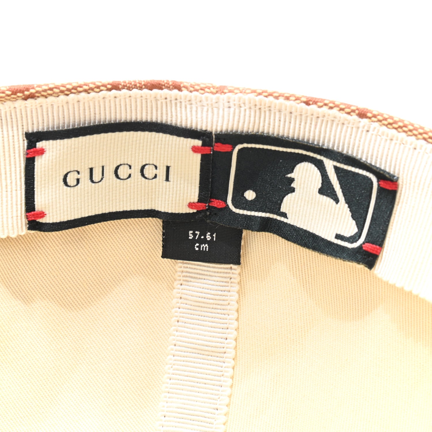Gucci X MLB Monogram SF Giants Baseball Hat 57-61 Beige Ruggine 8 of 8