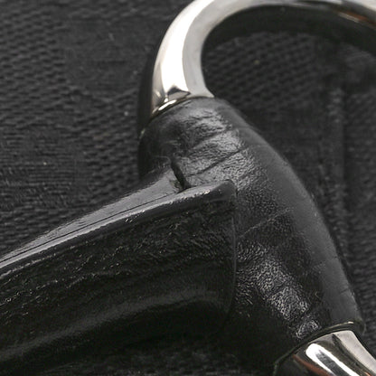 Gucci Monogram Horsebit Chain Clutch Black 12 of 13