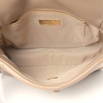 Chanel Lambskin Quilted Medium Chanel 19 Flap Dark Beige 4 of 4