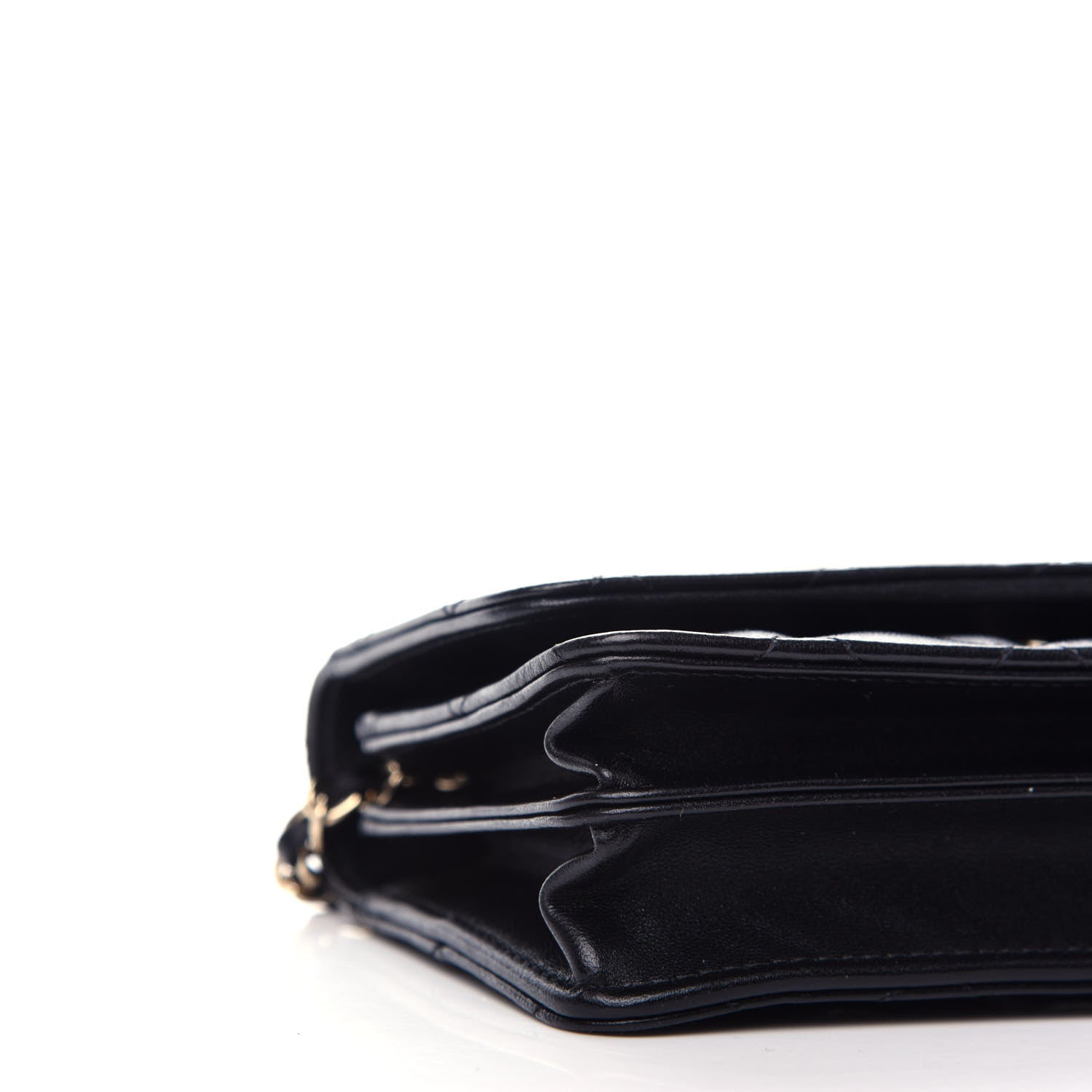 Chanel Lambskin Quilted Mini Camellia Bow Wallet On Chain WOC Black 13 of 20