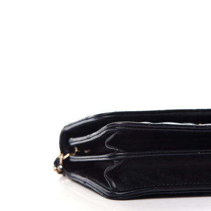 Chanel Lambskin Quilted Mini Camellia Bow Wallet On Chain WOC Black 13 of 20