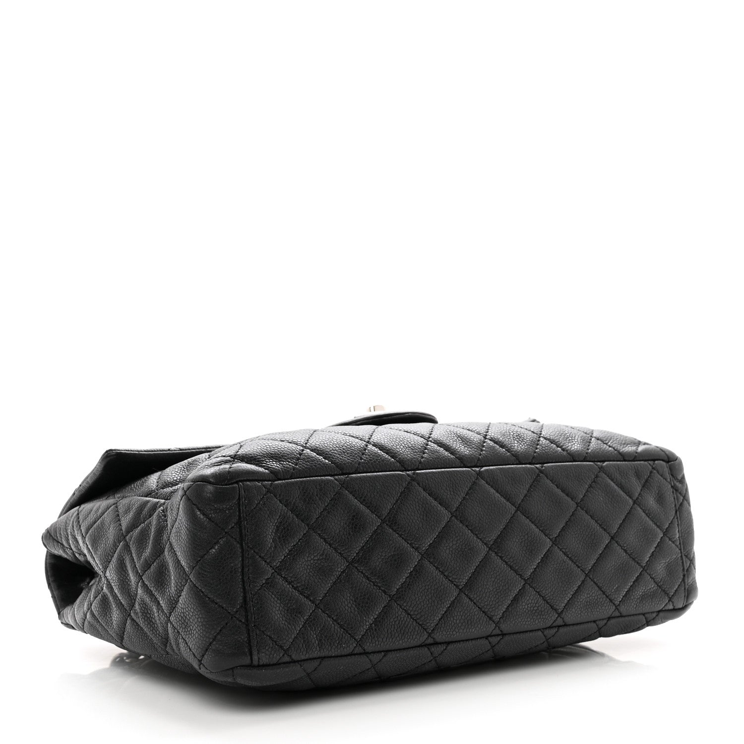 Chanel Washed Caviar Quilted Maxi Single Flap Black 4 of 11