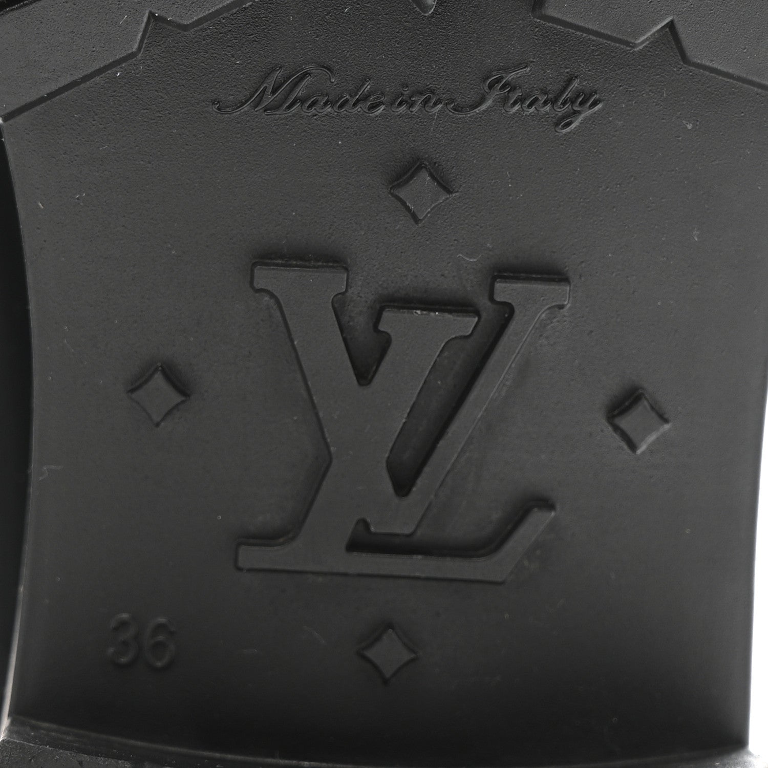 Louis Vuitton Rubber Embossed Monogram Splash Rain Boots 36 Black 7 of 9