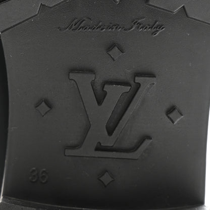Louis Vuitton Rubber Embossed Monogram Splash Rain Boots 36 Black 7 of 9