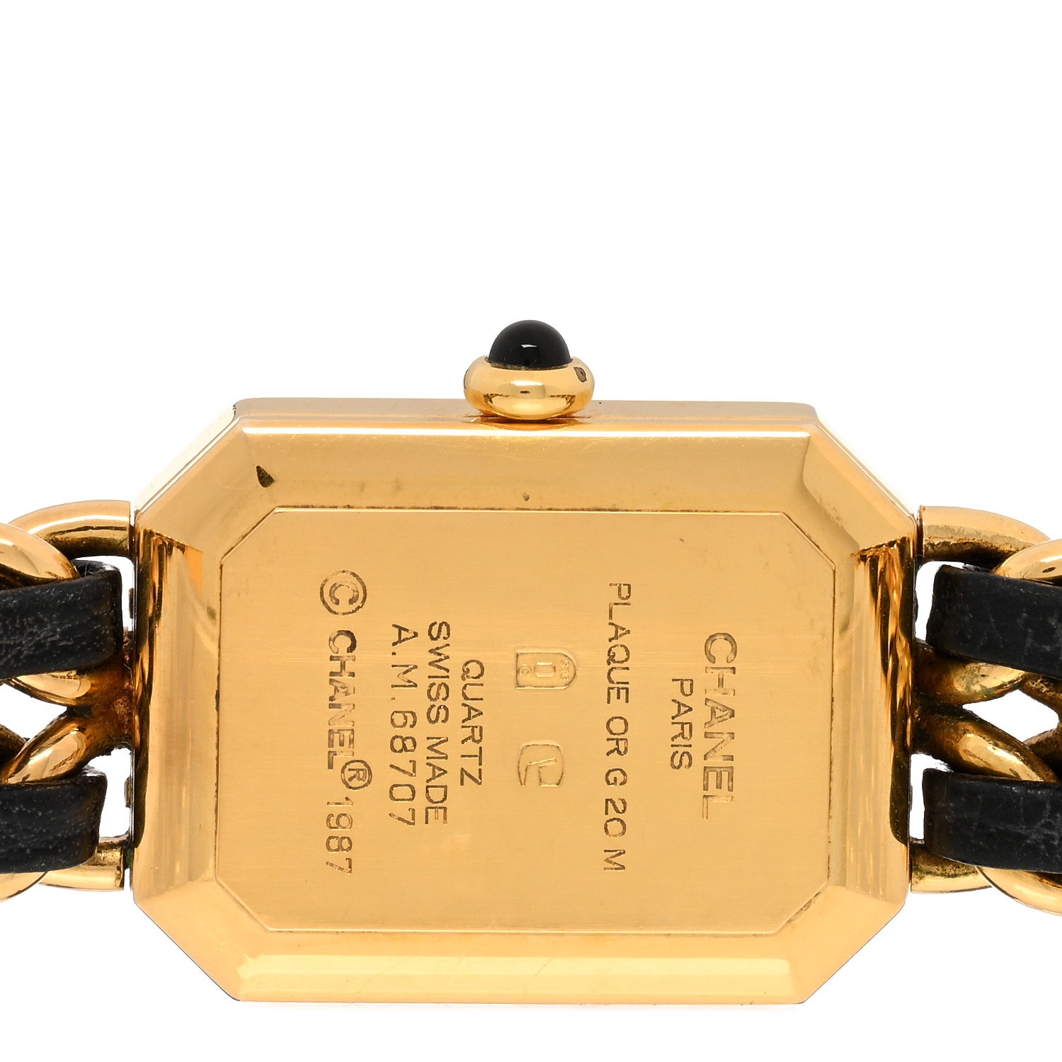 Chanel Stainless Steel Lambskin 20mm Chain Premiere Quartz Watch Gold M 4 of 4