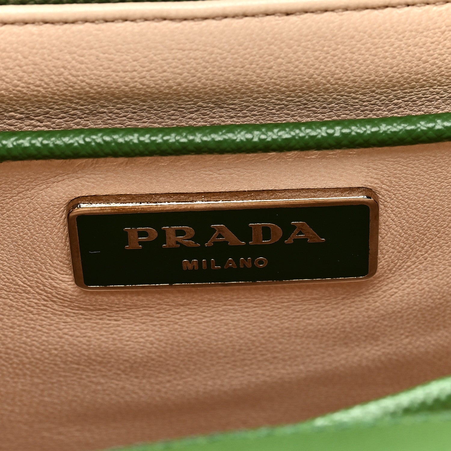 Prada Saffiano 50s Car Clutch Green 6 of 6