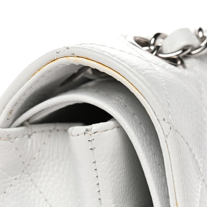 Chanel Caviar Quilted Medium Double Flap White 14 of 14