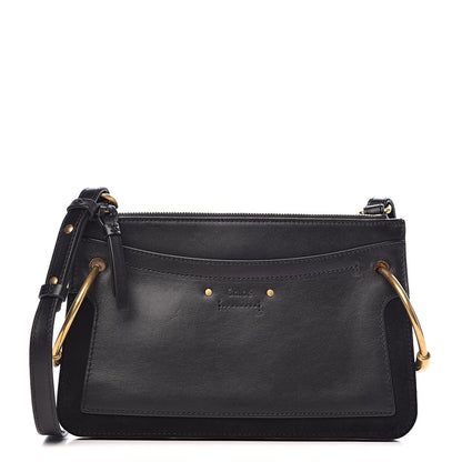 Chloe Calfskin Suede Small Roy Bag Black 1 of 15