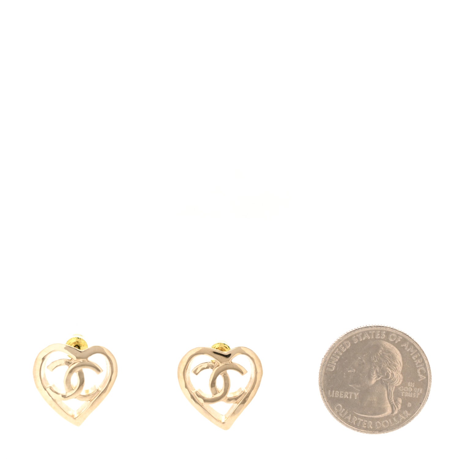 Chanel Metal CC Heart Coco In Love Earrings Gold 2 of 4