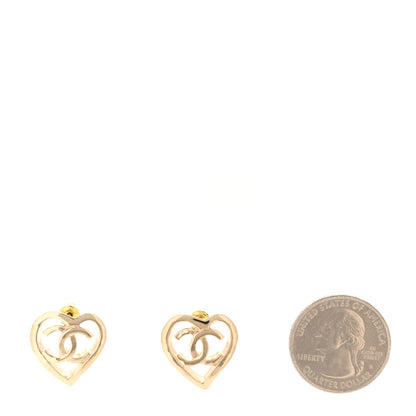 Chanel Metal CC Heart Coco In Love Earrings Gold 2 of 4