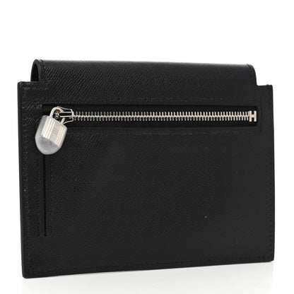 Hermes Epsom Kelly Pocket Compact Wallet Black 3 of 8