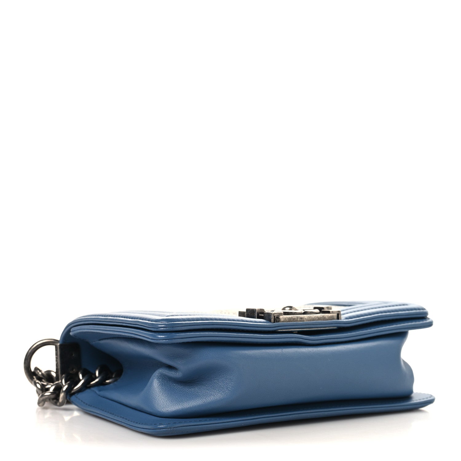 Chanel Galuchat Stingray Small Boy Flap Blue 4 of 13
