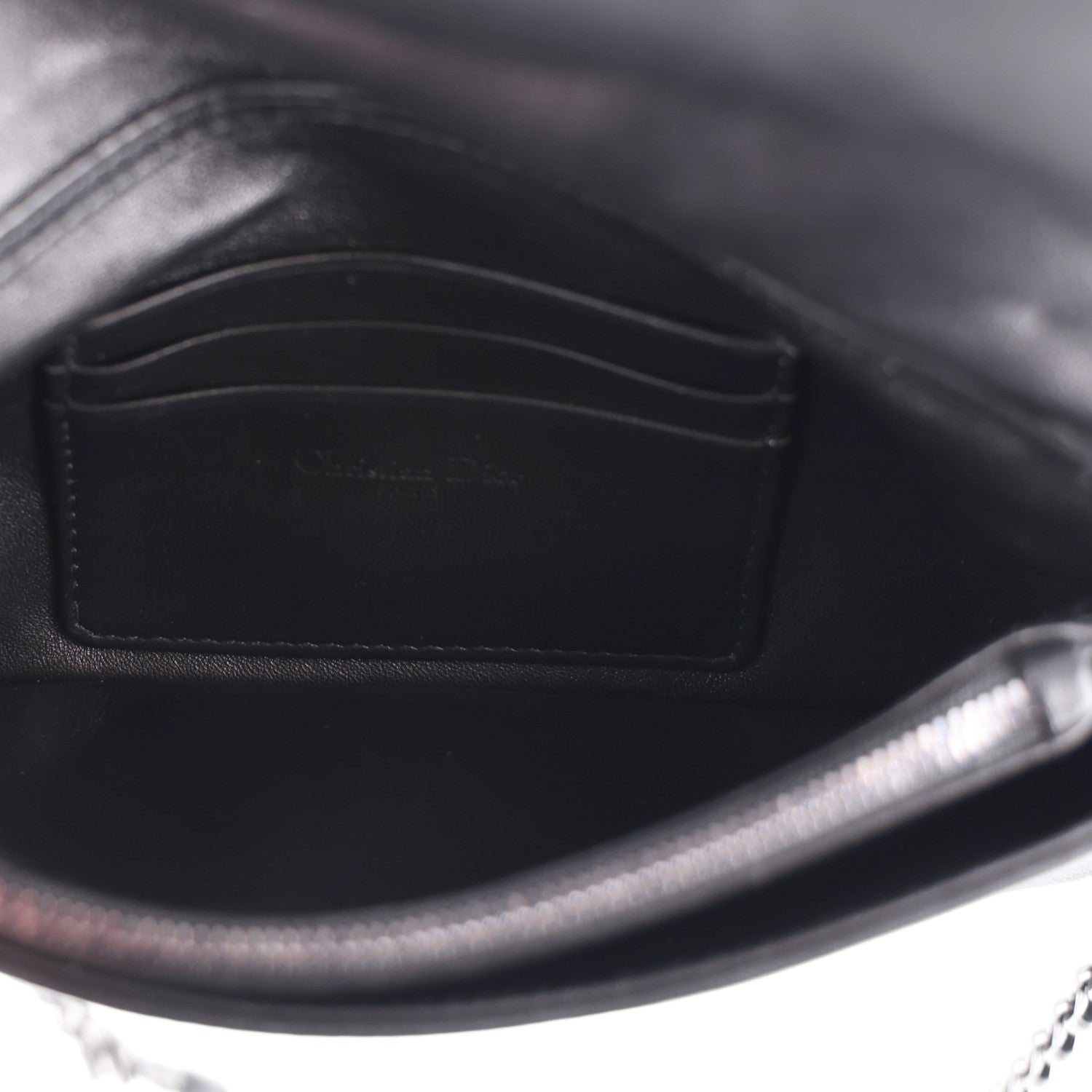 Christian Dior Calfskin Macrocannage Mini Caro Bag Black 5 of 10
