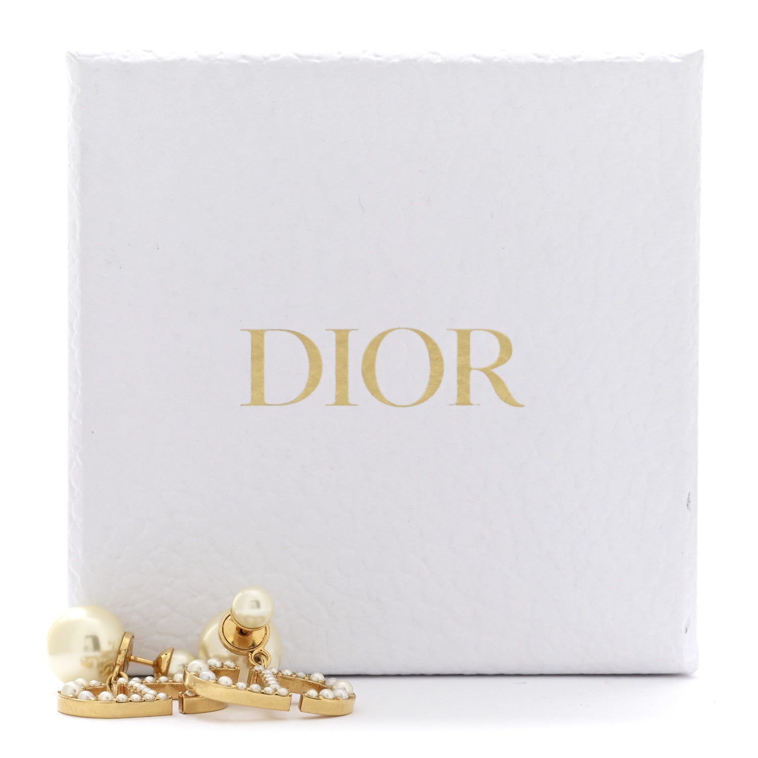 Christian Dior Pearl Tribal CD Drop Earrings Gold 5 of 5