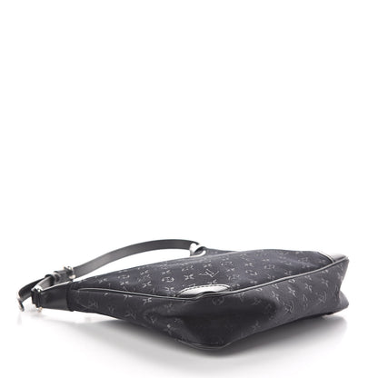 Louis Vuitton Satin Monogram Little Boulogne Black 4 of 10