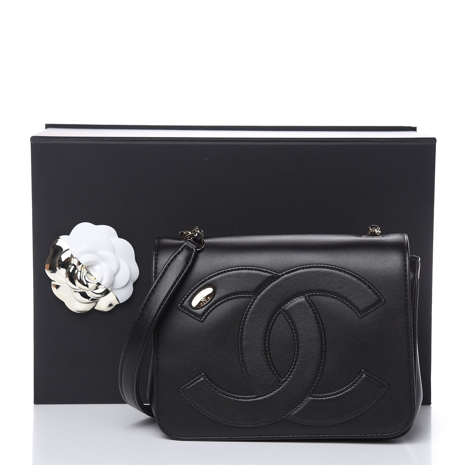Chanel Lambskin CC Mania Flap Bag Black 11 of 11