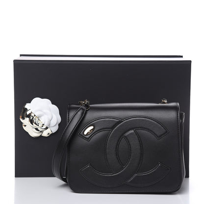 Chanel Lambskin CC Mania Flap Bag Black 11 of 11