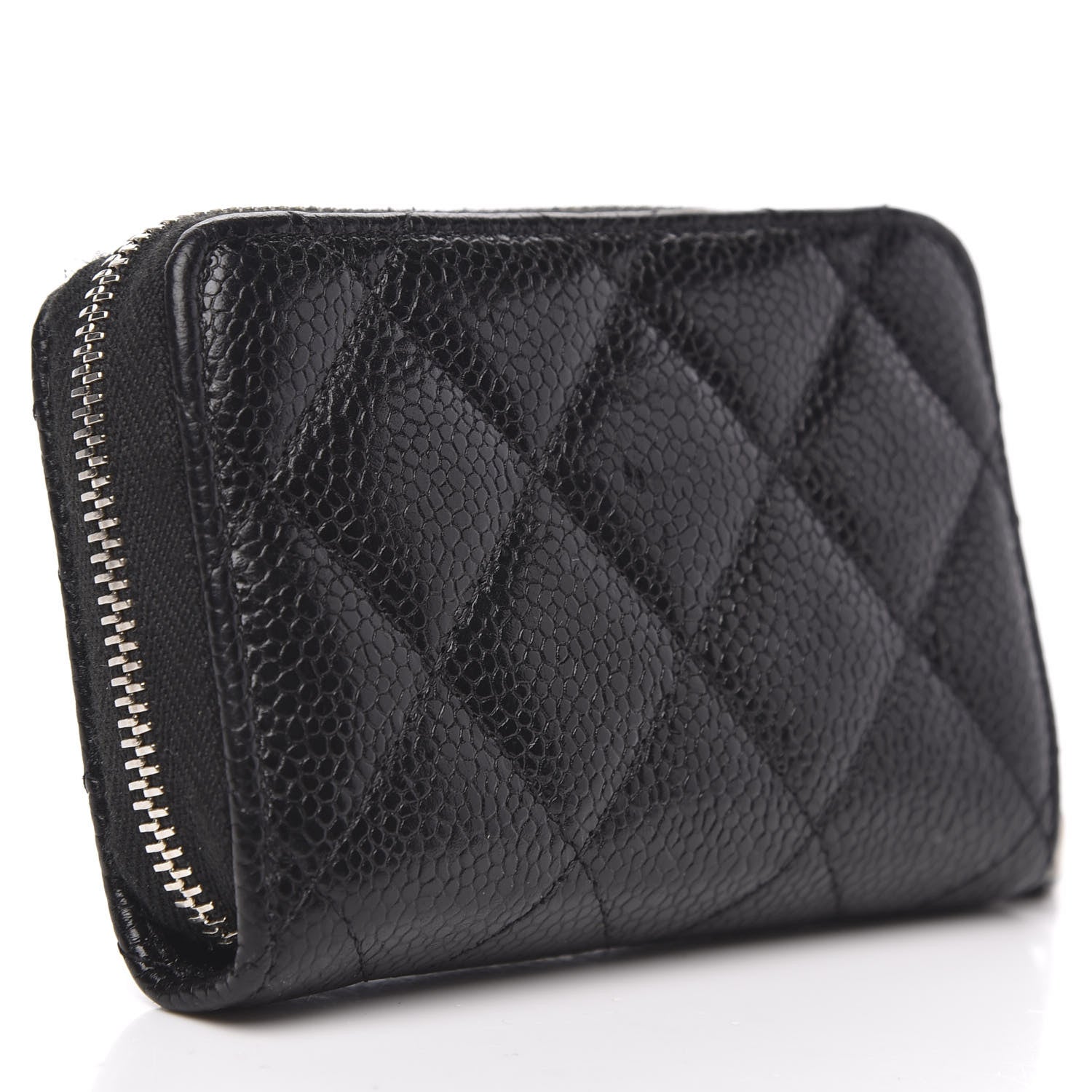 Chanel Caviar Quilted Incognito Zip Coin Purse Black 3 of 9