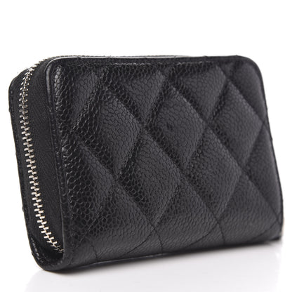 Chanel Caviar Quilted Incognito Zip Coin Purse Black 3 of 9