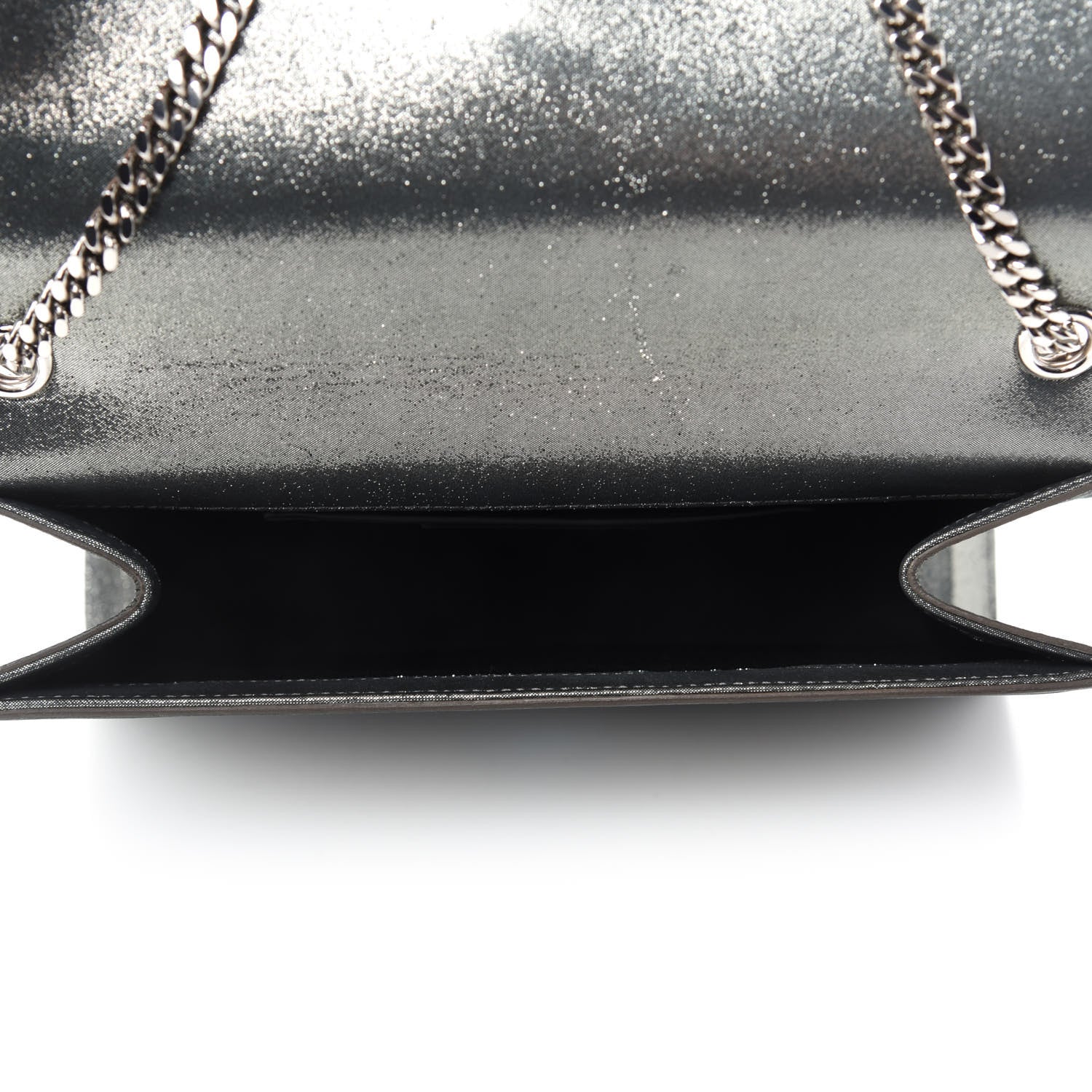 Saint Laurent Metallic Glitter Classic Monogram Medium Classic Monogram Kate Satchel Silver 5 of 11