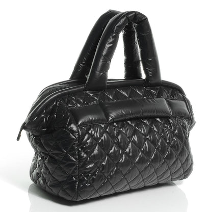 Chanel Nylon Coco Cocoon Bowler Black 3 of 7