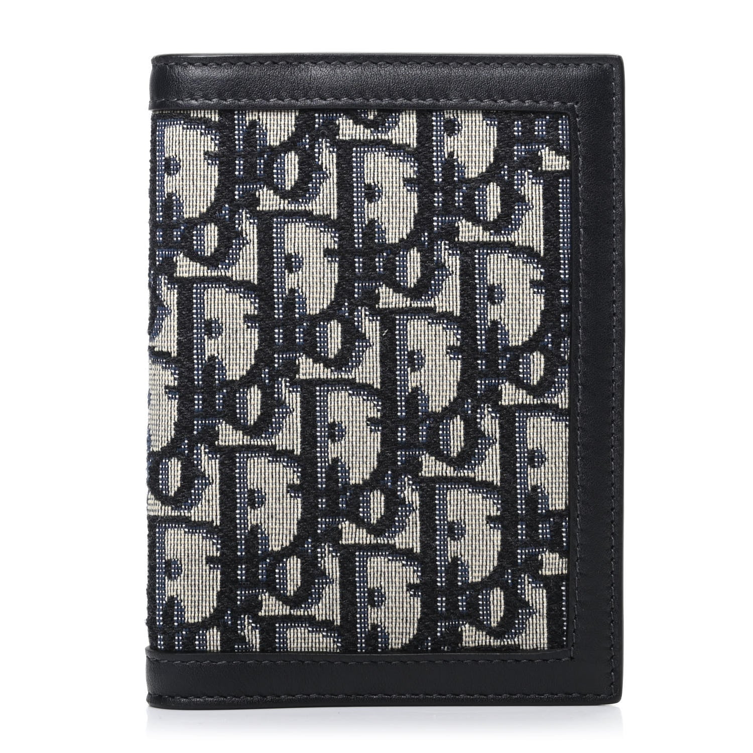 Christian Dior Calfskin Oblique Passport Holder Blue 1 of 5