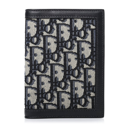 Christian Dior Calfskin Oblique Passport Holder Blue 1 of 5