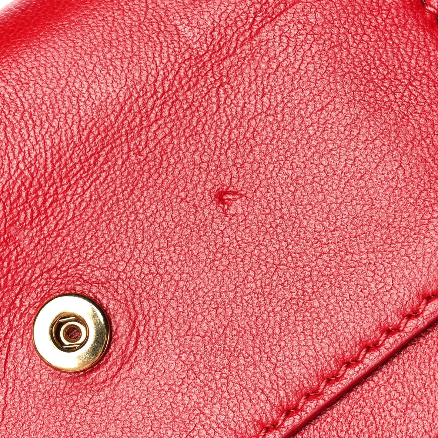 Lambskin Small Flap Wallet Red