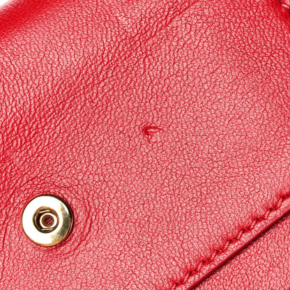 Celine Lambskin Small Flap Wallet Red 12 of 13