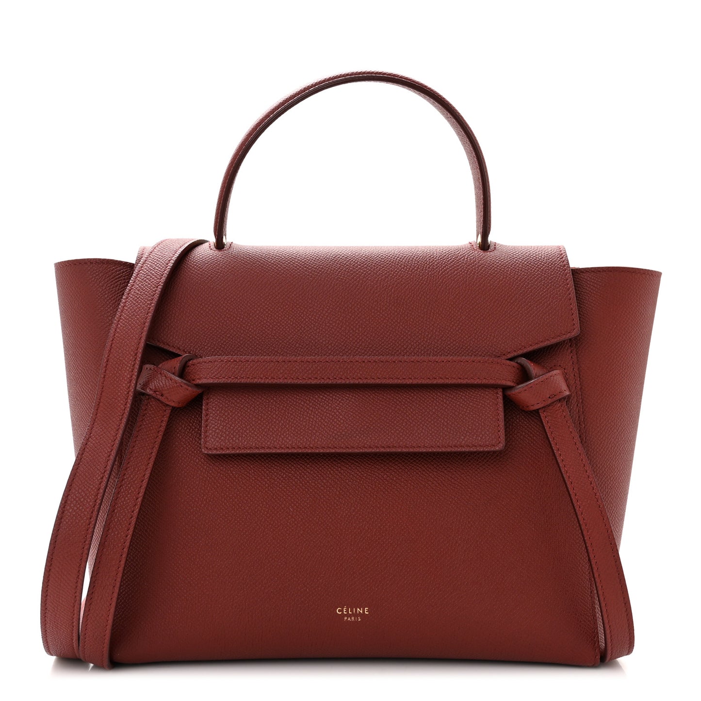 Baby Grained Calfskin Micro Belt Bag Ruby