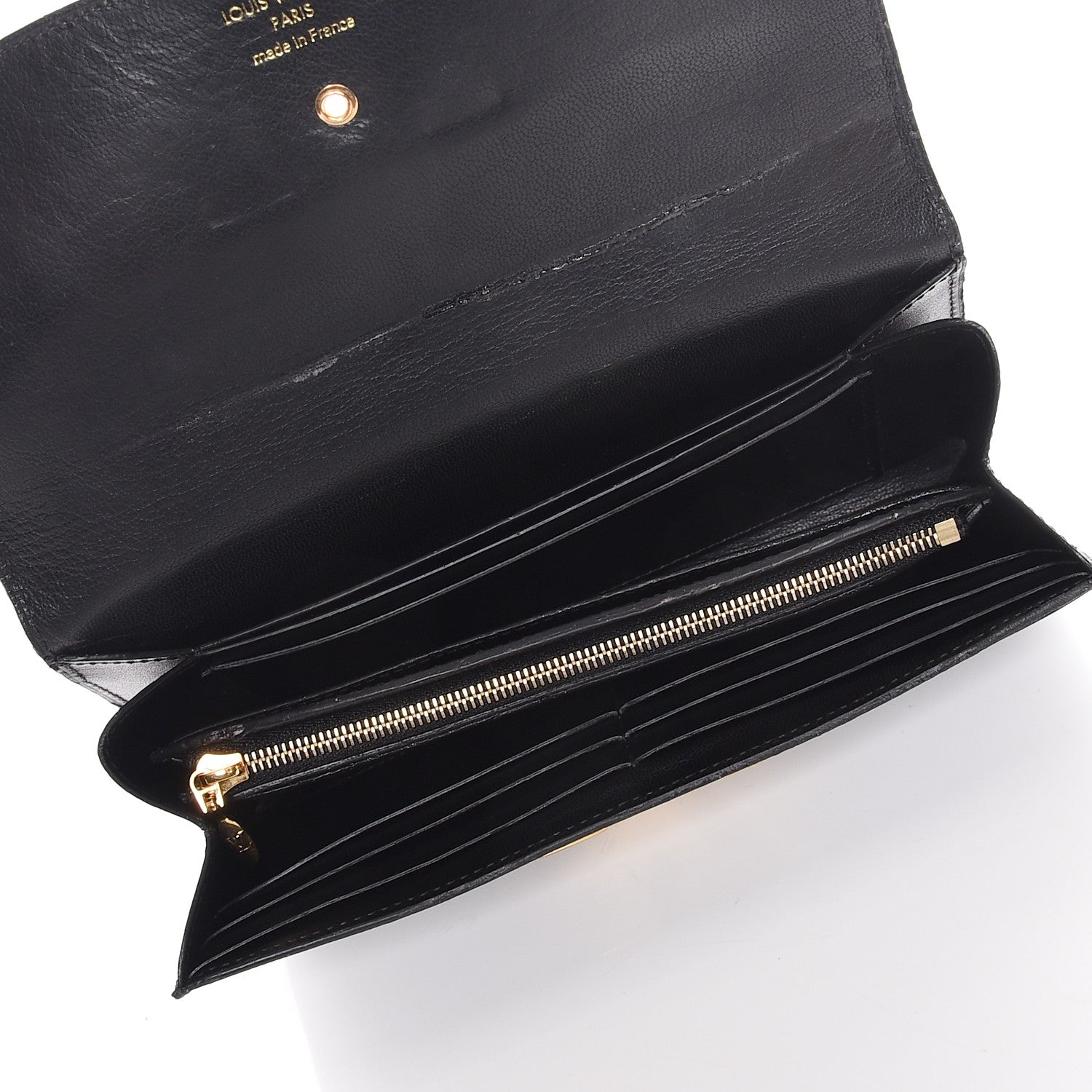 Louis Vuitton Box Calfskin Vivienne LV Long Wallet Black 6 of 11