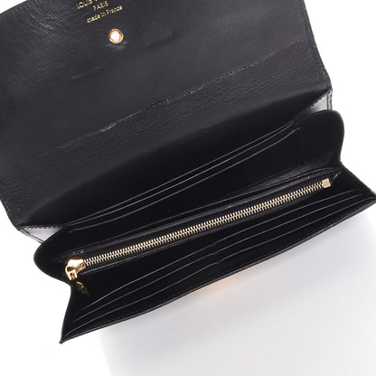 Louis Vuitton Box Calfskin Vivienne LV Long Wallet Black 6 of 11
