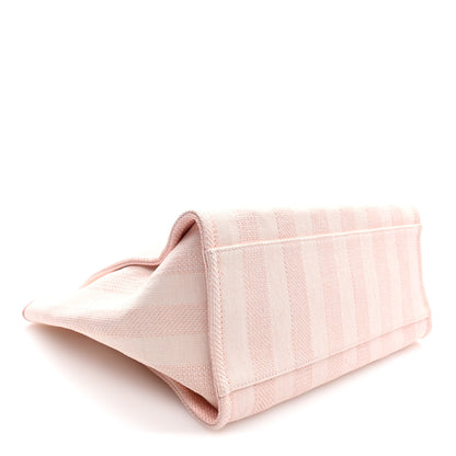 Chanel Mixed Fibers Calfskin Striped Medium Deauville Tote Light Pink 4 of 9
