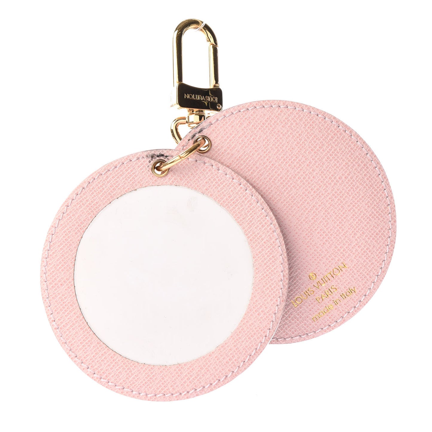 Monogram LV Mirror Bag Charm Key Holder Rose Ballerine