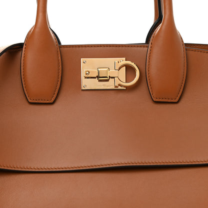 Salvatore Ferragamo Calfskin Large Studio Bag Sella 8 of 12