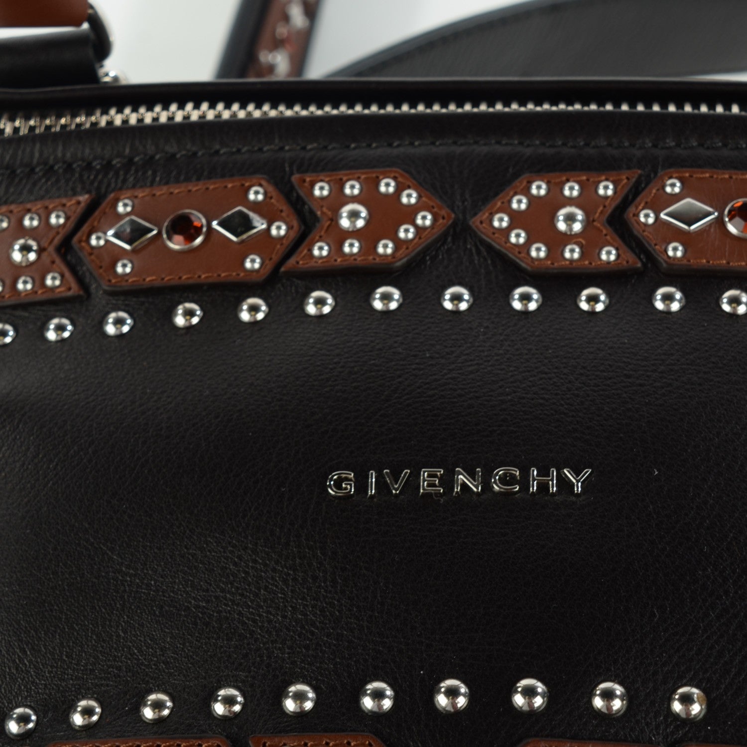 Givenchy Calfskin Small Studded Pandora Black Brown 6 of 9