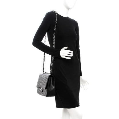 Chanel Caviar Quilted Jumbo Single Flap Black 2 of 9