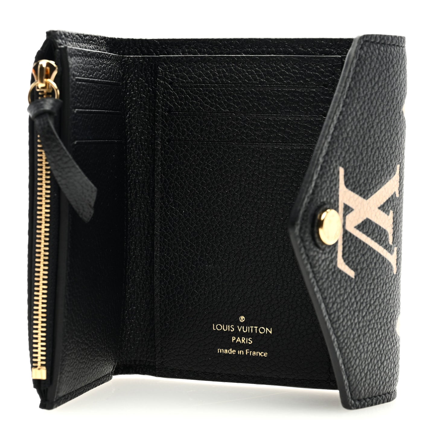 Empreinte Monogram Giant Victorine Wallet Black Beige