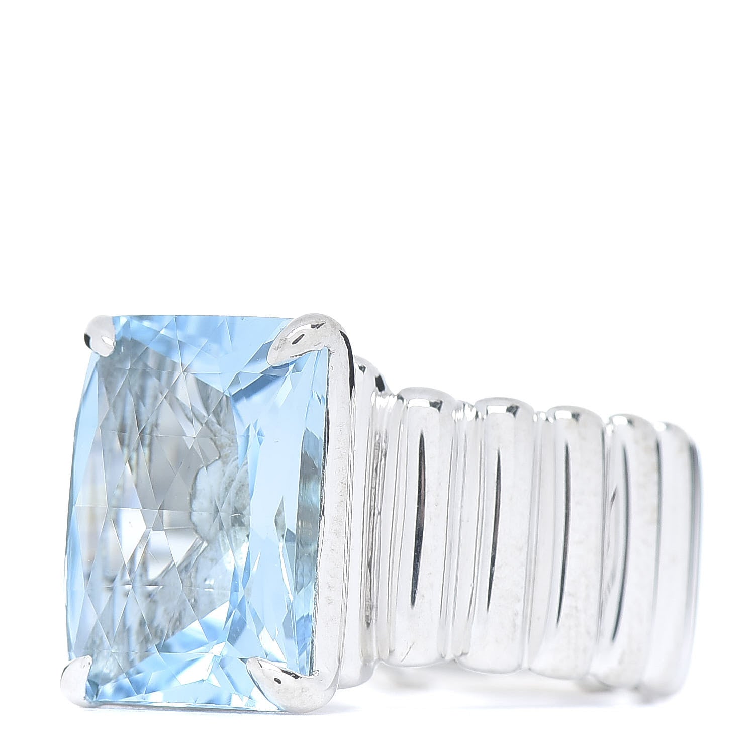 John Hardy Sterling Silver Blue Topaz Batu Bedeg Ring 55 7.25 3 of 6