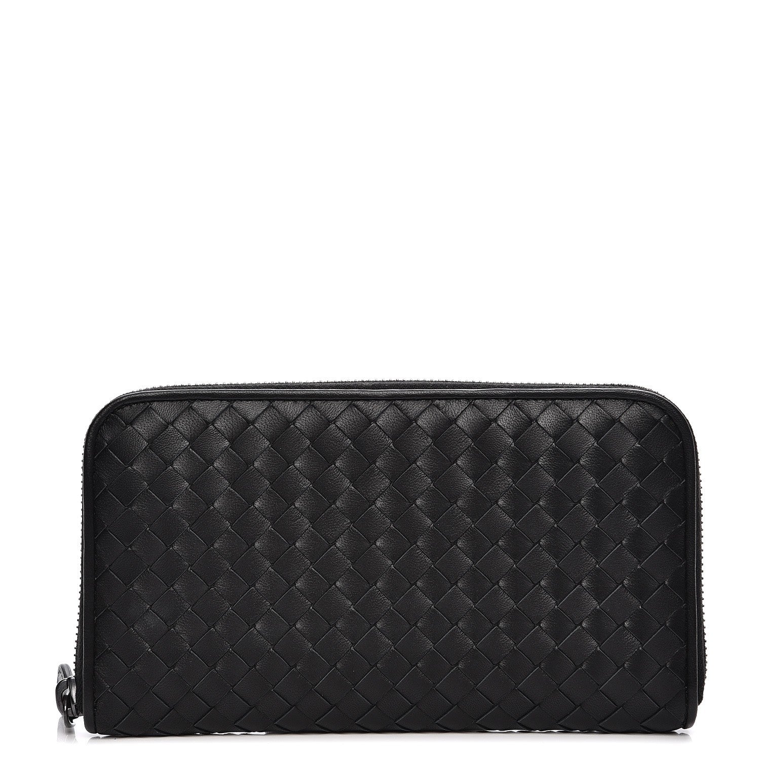 Bottega Veneta Nappa Intrecciato Zip Around Wallet Black 1 of 9