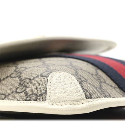 Gucci GG Supreme Monogram Web Small Ophidia Belt Bag 100 40 Beige Ebony White 9 of 10