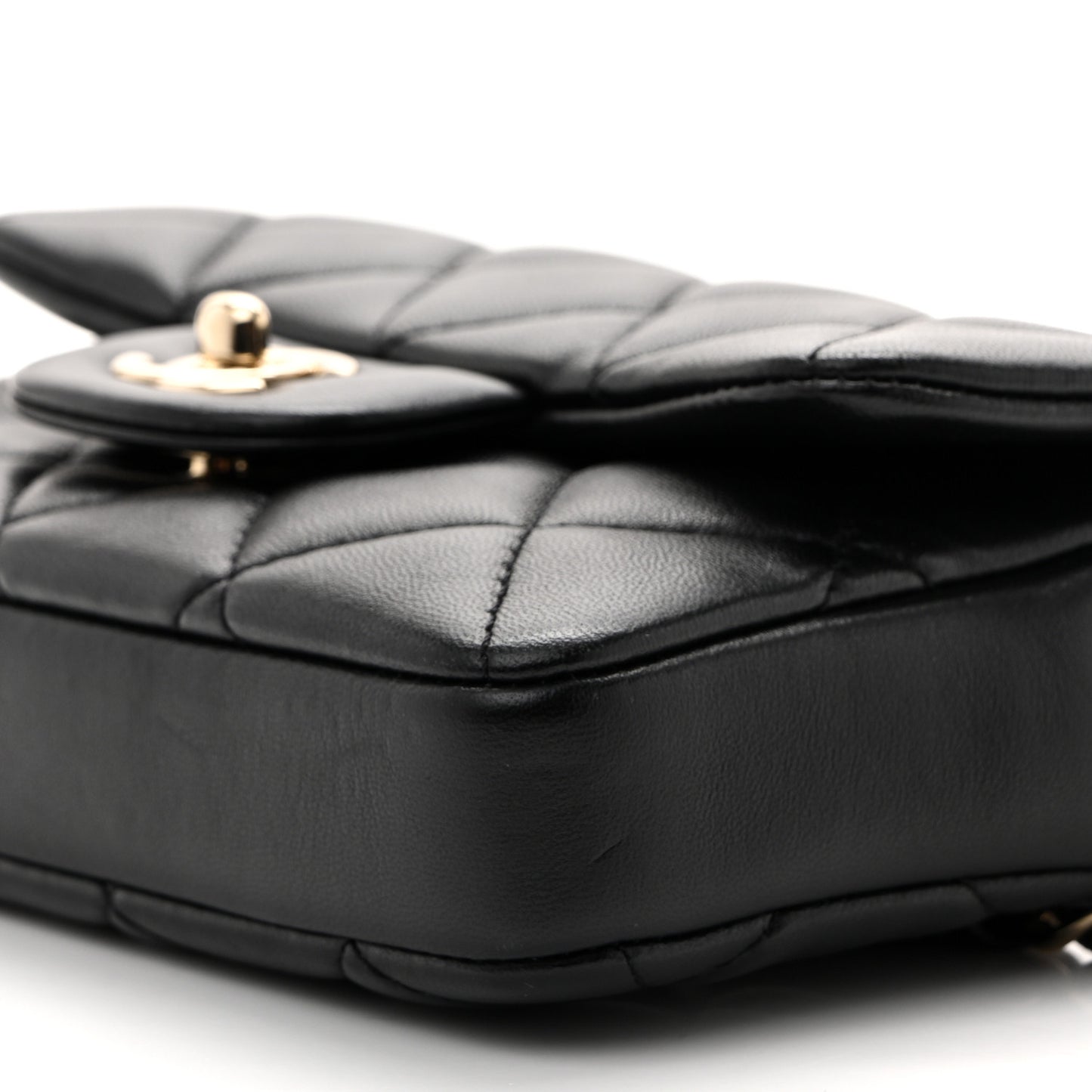 Lambskin Quilted Mini My Precious Waist Bag Black