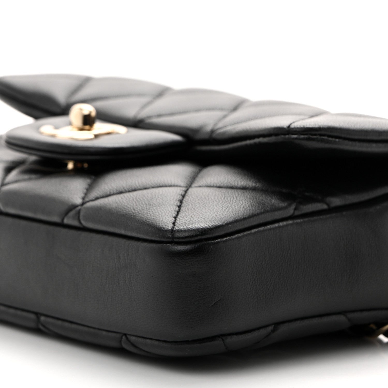 Chanel Lambskin Quilted Mini My Precious Waist Bag Black 10 of 11